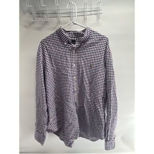 Ralph Lauren Mens Blue  Maroon Plaid Button Down Shirt Long Sleeve XXL Pony Logo